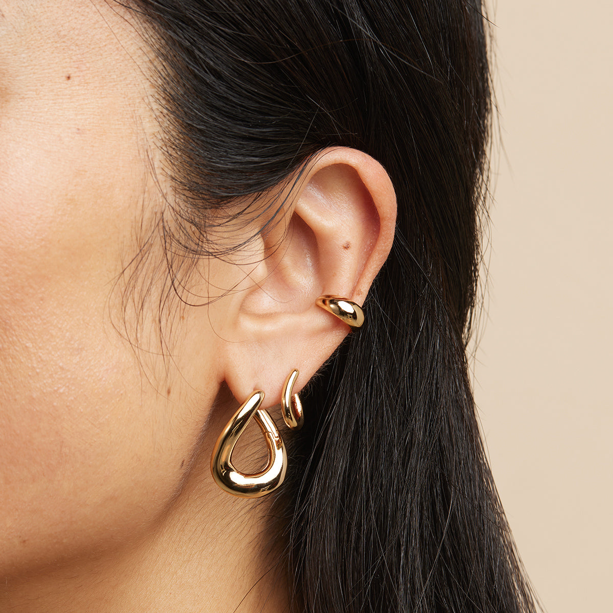 Molten Large Hoops in Gold-Astrid & Miyu