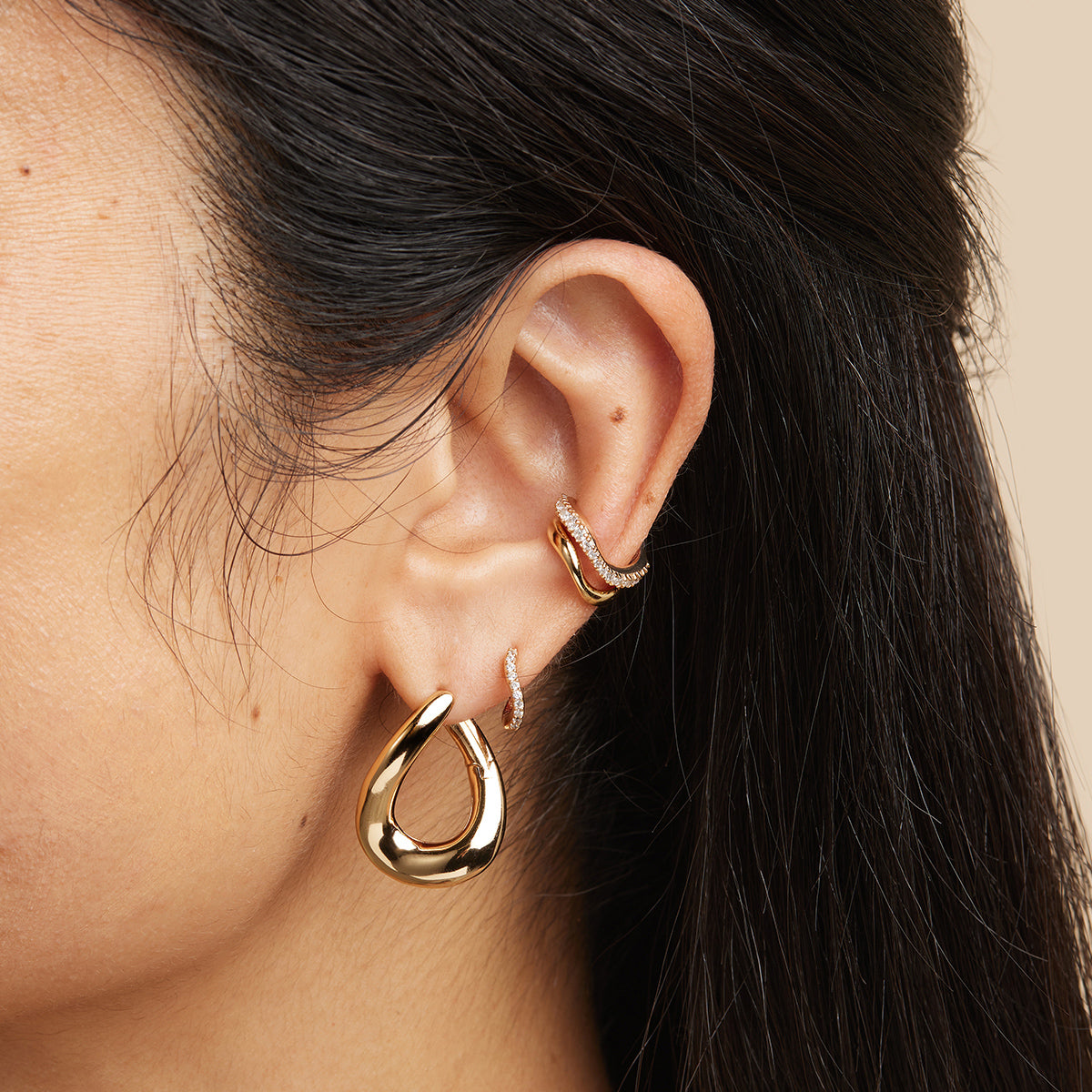 Molten Large Hoops in Gold-Astrid & Miyu