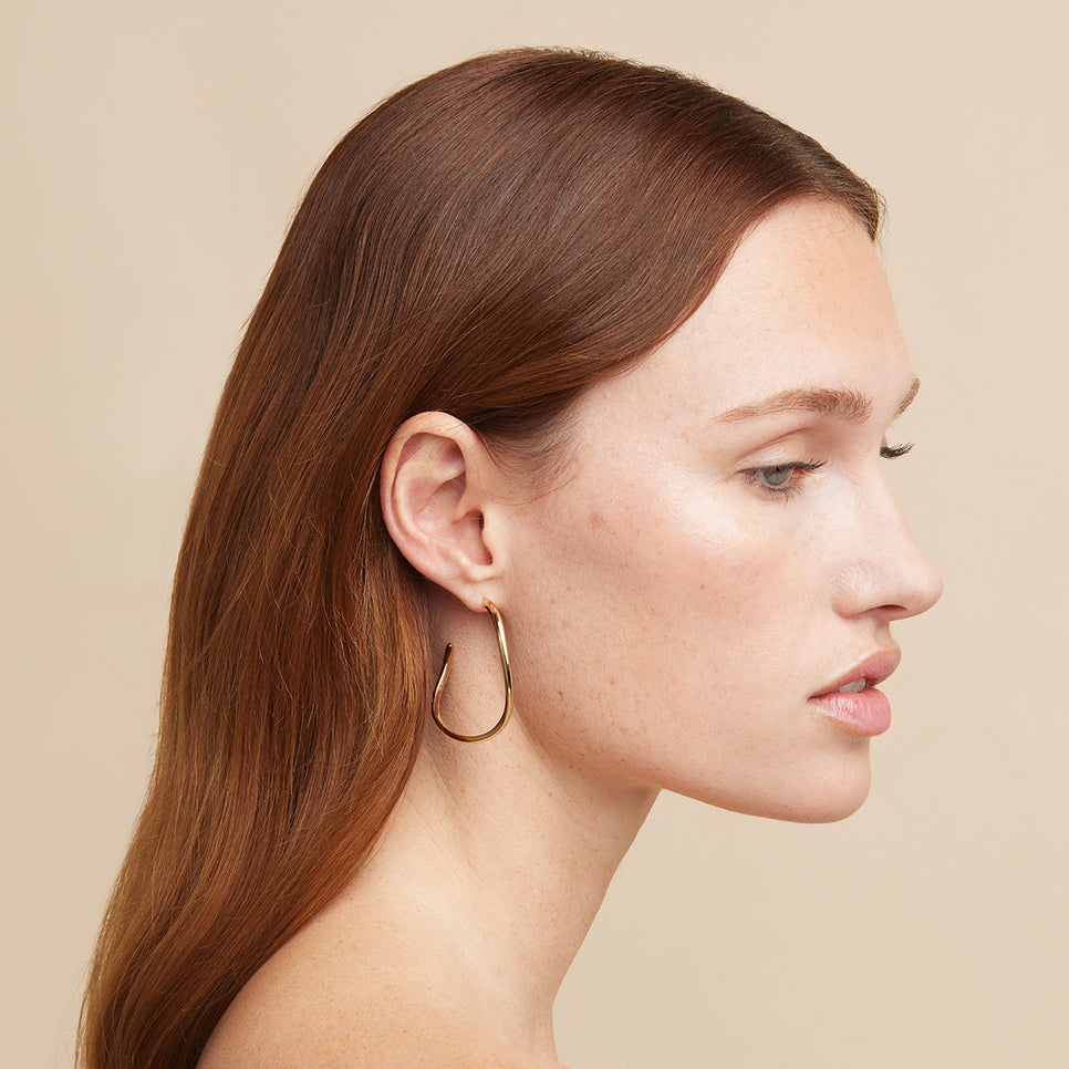 18k Gold Plated Jewellery - Infinite Hoops in Gold - Hoop Earrings - Astrid & Miyu