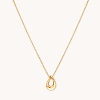 18k Gold Plated Jewellery - Molten Pendant Necklace in Gold - Pendant Necklaces - Astrid & Miyu