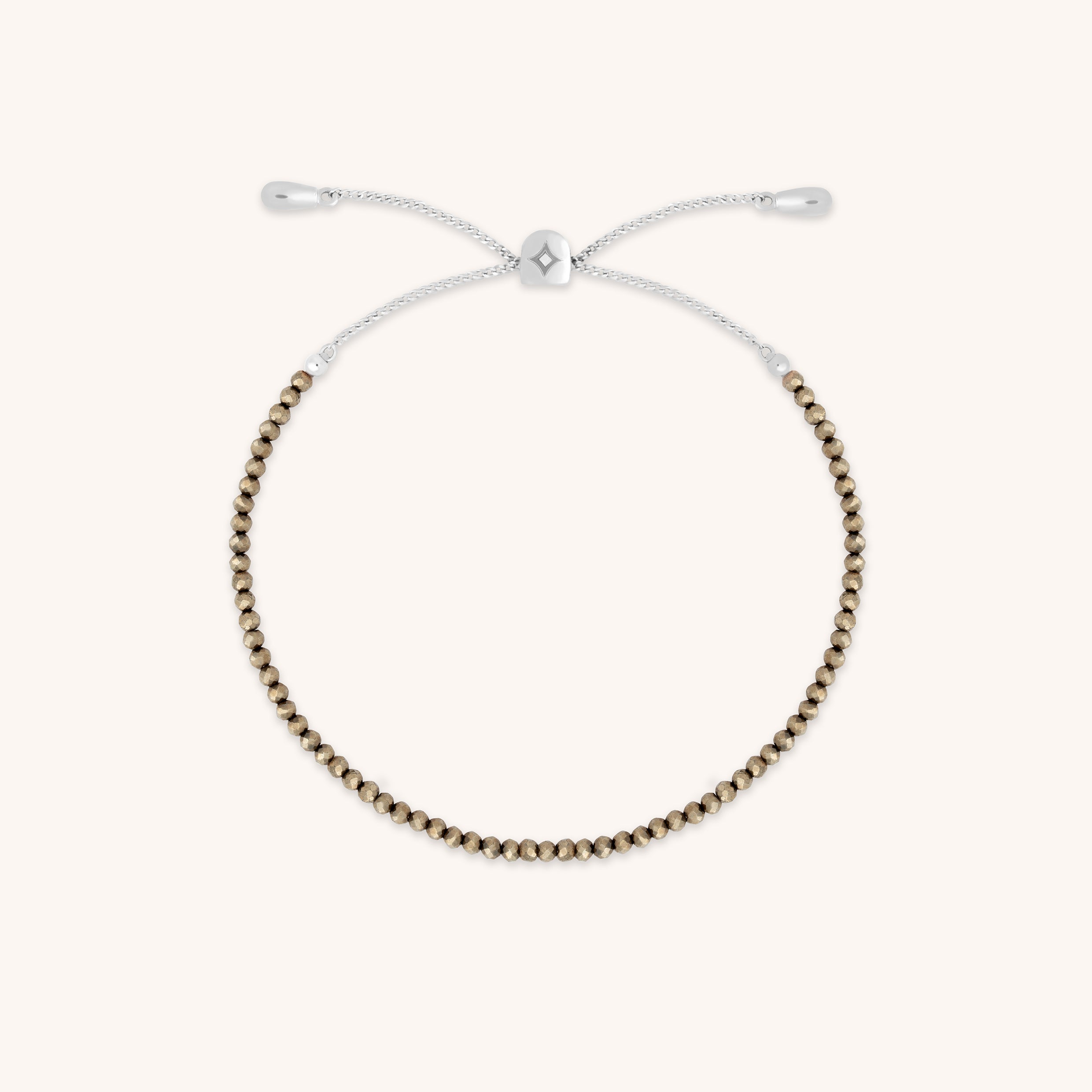 Ironstone Gemstone Bracelet in 9k White Gold-Astrid & Miyu