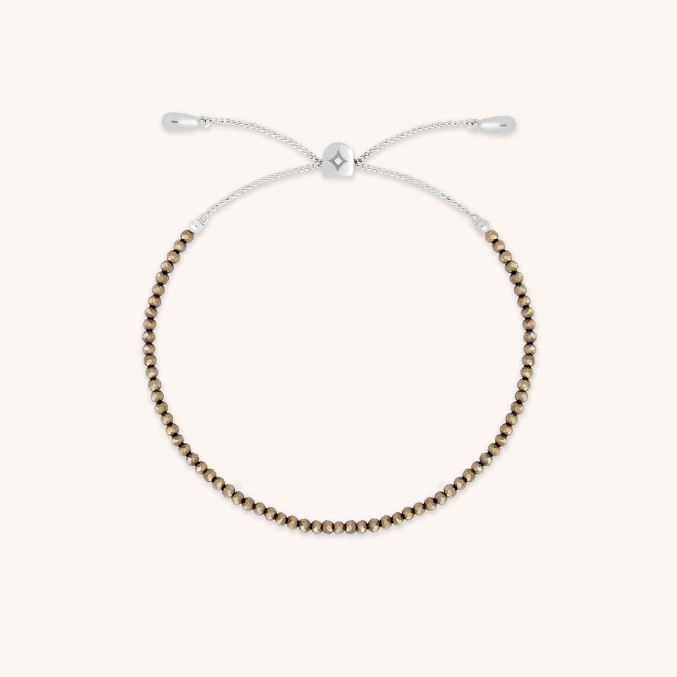 Ironstone Gemstone Bracelet in 9k White Gold-Astrid & Miyu