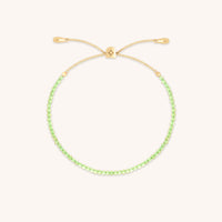 Peridot August Beaded Bracelet in Solid Gold-Astrid & Miyu