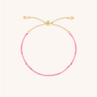 Tourmaline October Beaded Bracelet in Solid Gold-Astrid & Miyu