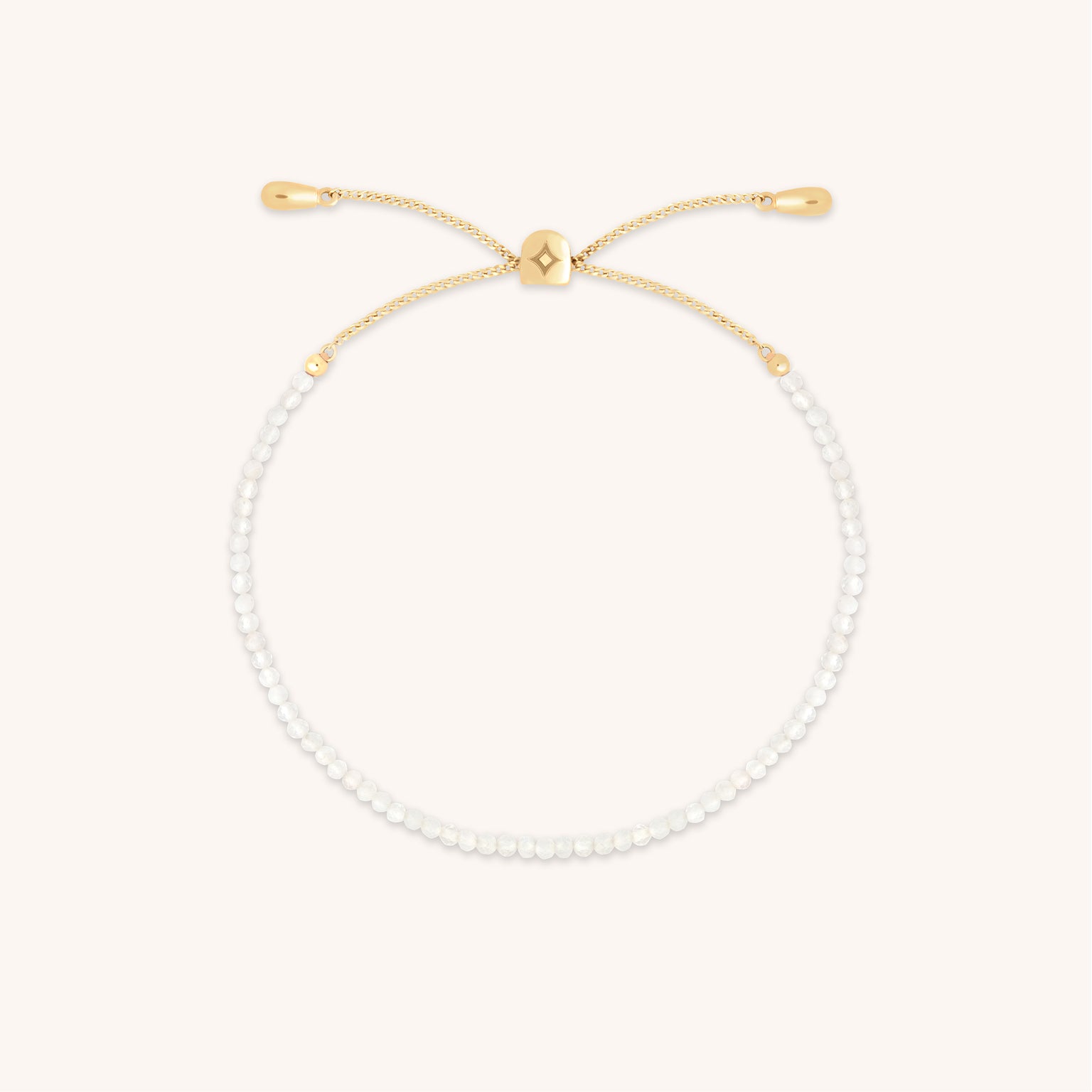 Moonstone June Beaded Birthstone Bracelet in Solid Gold-Astrid & Miyu