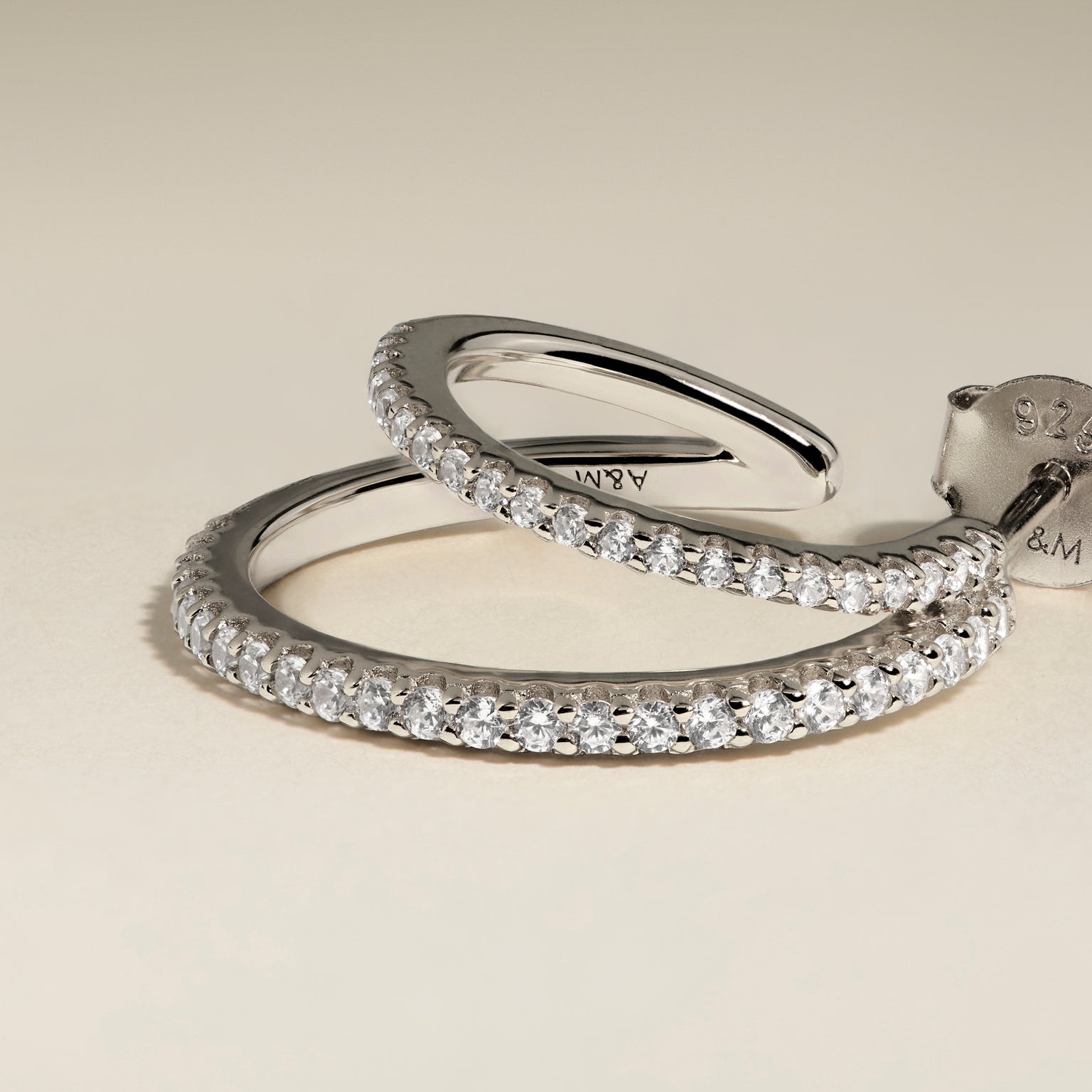 Illusion Crystal Hoops in Silver-Astrid & Miyu