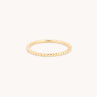 Rings - Ridged Band Ring in Solid Gold - Band Rings - Astrid & Miyu