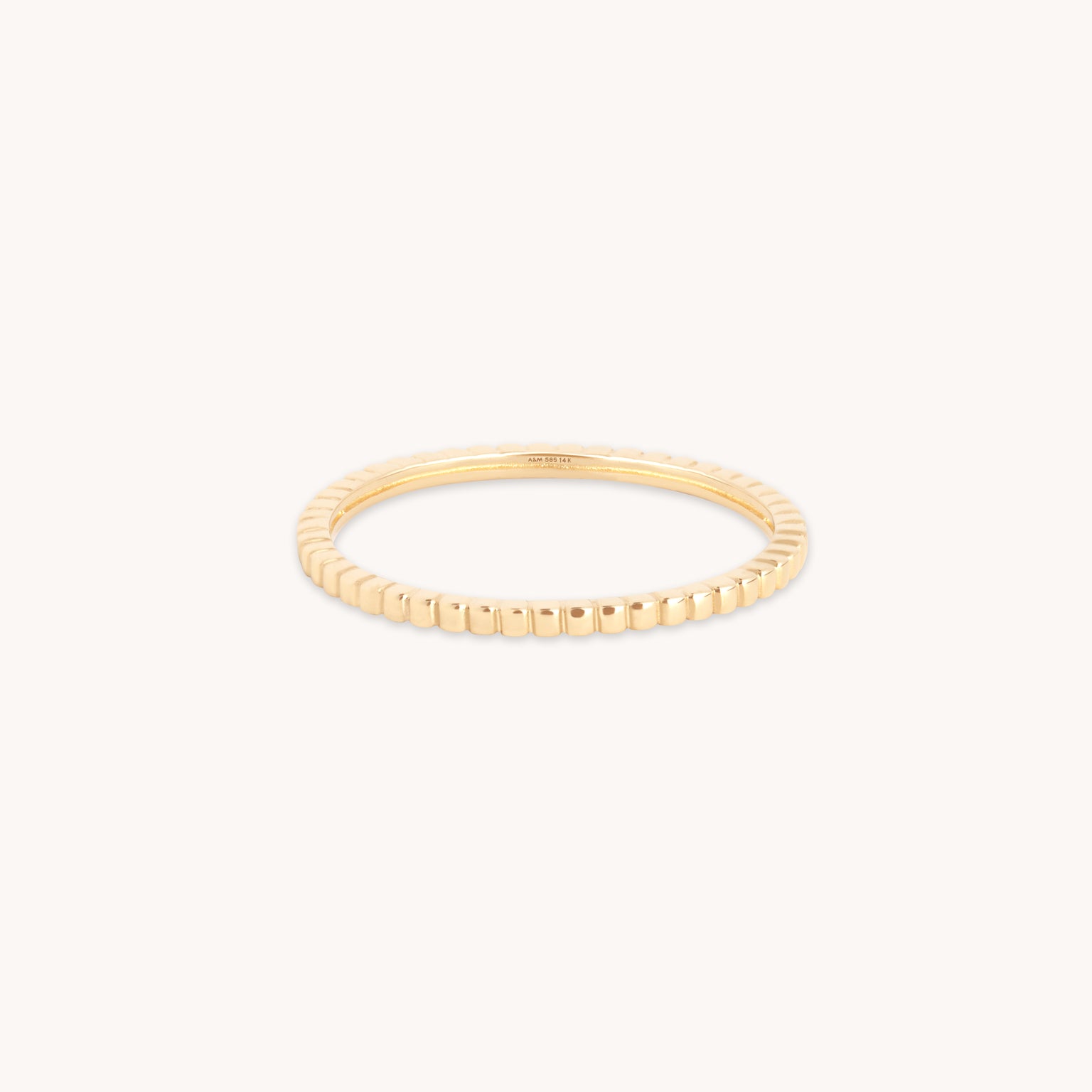 Rings - Ridged Band Ring in Solid Gold - Band Rings - Astrid & Miyu