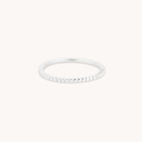 Rings - Ridged Band Ring in Solid White Gold - Band Rings - Astrid & Miyu