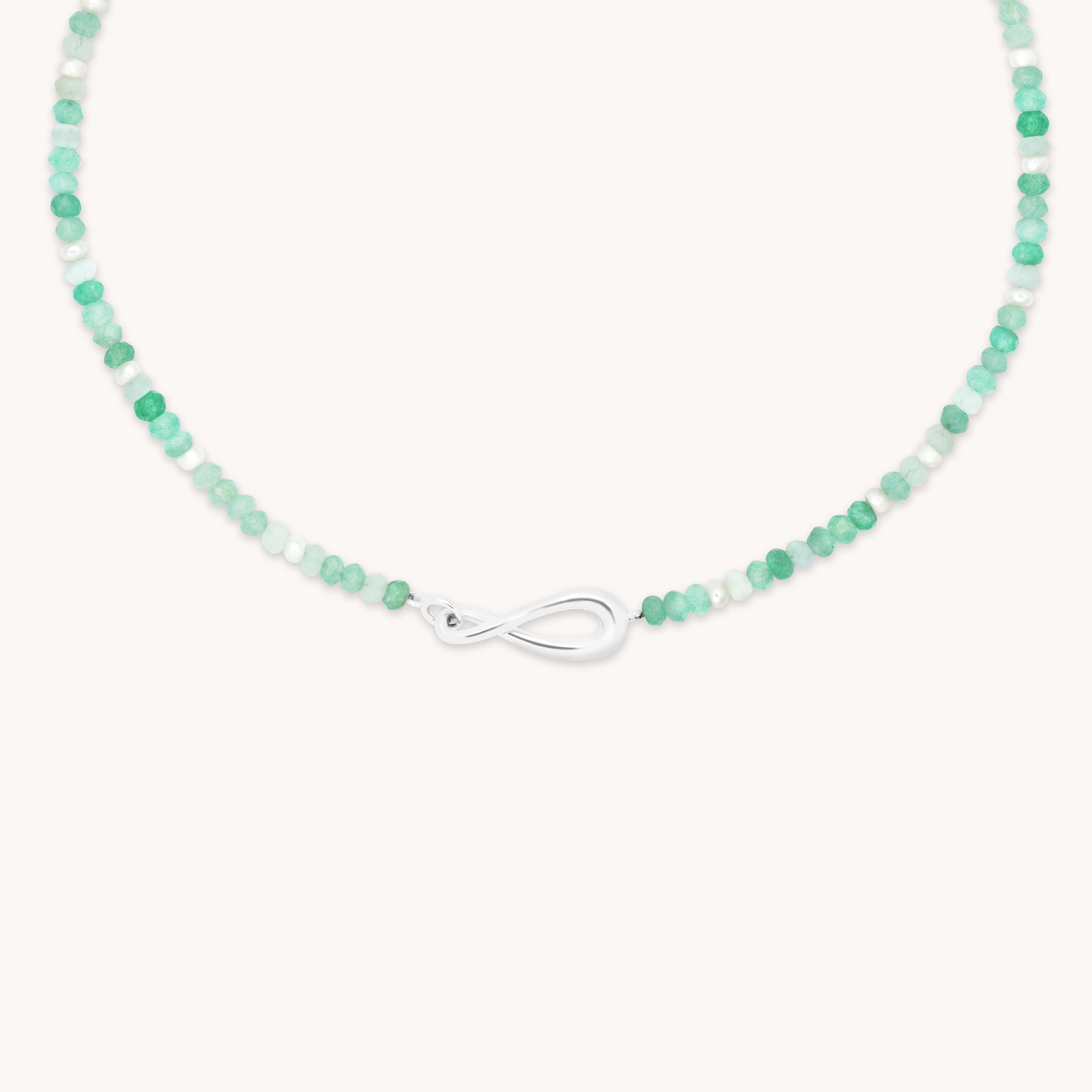 Dolce Collection - Dolce Beaded Necklace in Silver - Pendant Necklace - Astrid & Miyu