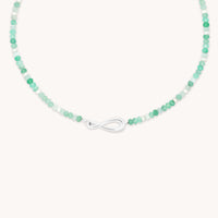 Dolce Collection - Dolce Beaded Necklace in Silver - Pendant Necklace - Astrid & Miyu
