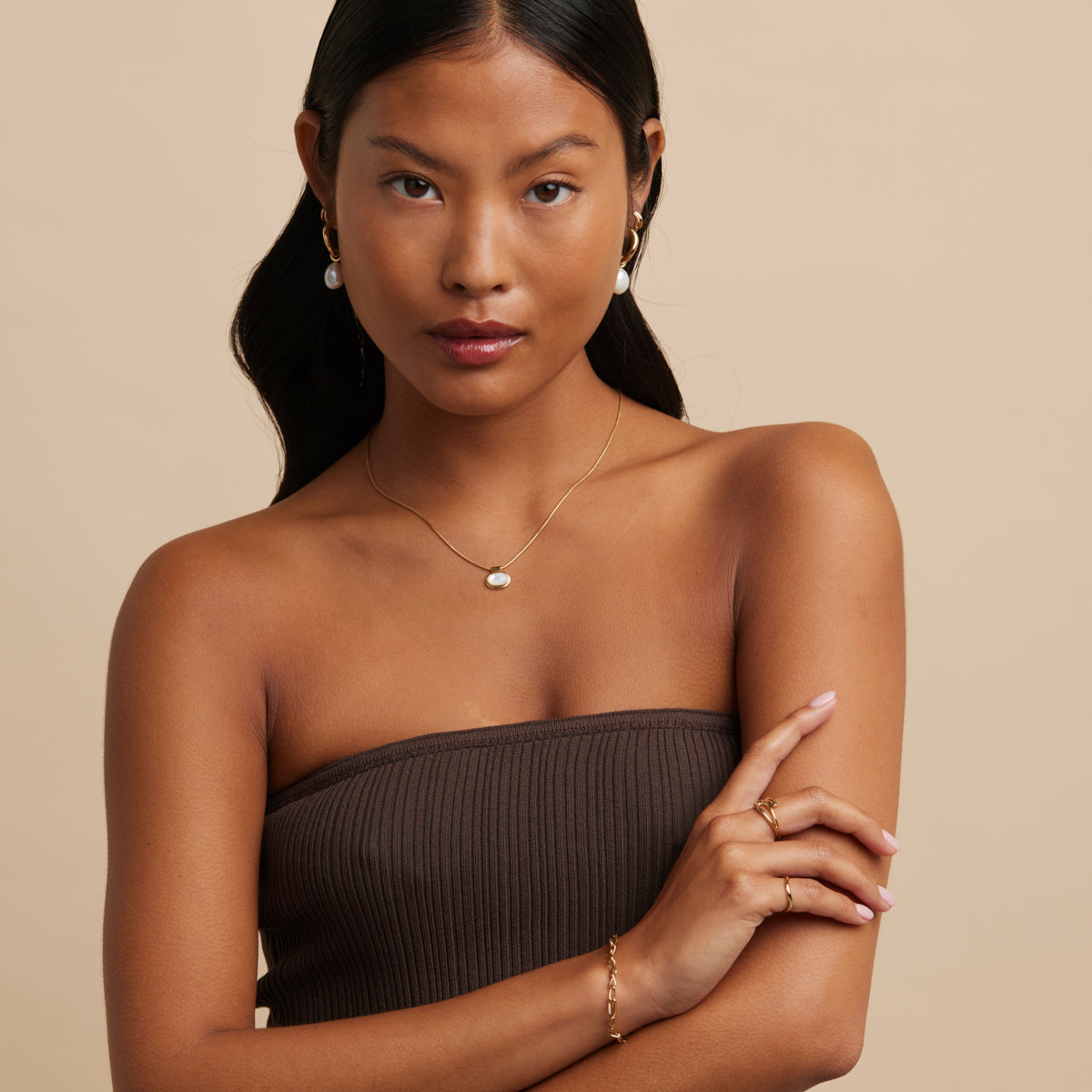 18k Gold Plated Jewellery - Infinite Slim Chain Bracelet in Gold - Chain Bracelet - Astrid & Miyu