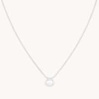 Gemstone Necklaces - Mother of Pearl Pendant Necklace in Silver - Pendant Necklace - Astrid & Miyu