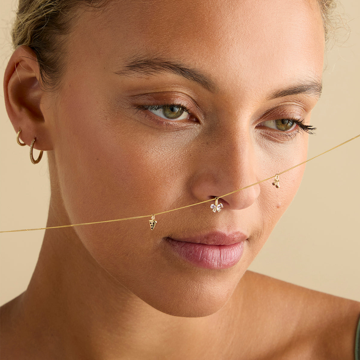 Motif Charms - Pizza Charm 9k White Gold - Welding Charm - Astrid & Miyu