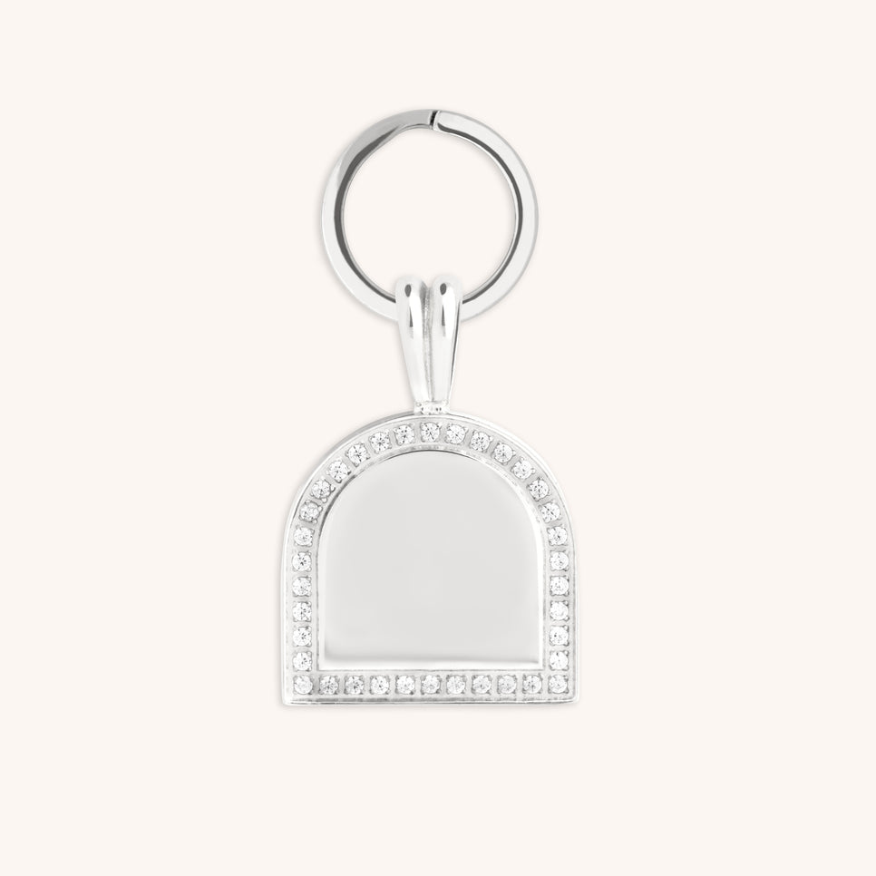 Pet Tags - Pavé Arch Pet Tag in Silver - Merchandise - Astrid & Miyu