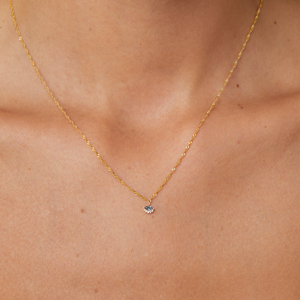 Motif Charms - Evil Eye Charm in 9k White Gold - Welding Charm - Astrid & Miyu