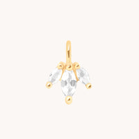 Motif Charms - White Topaz Marquise Charm in 9k Gold - Welding Charm - Astrid & Miyu