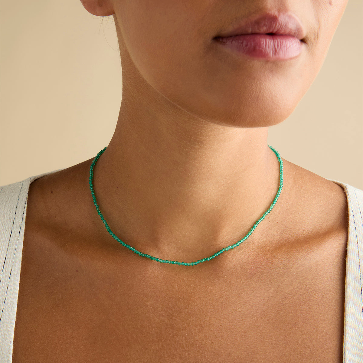 Bold Zodiacs & Zodiac Gift Sets - Green Agate Gemstone Gift Set in 9k White Gold - Stacking Sets - Astrid & Miyu