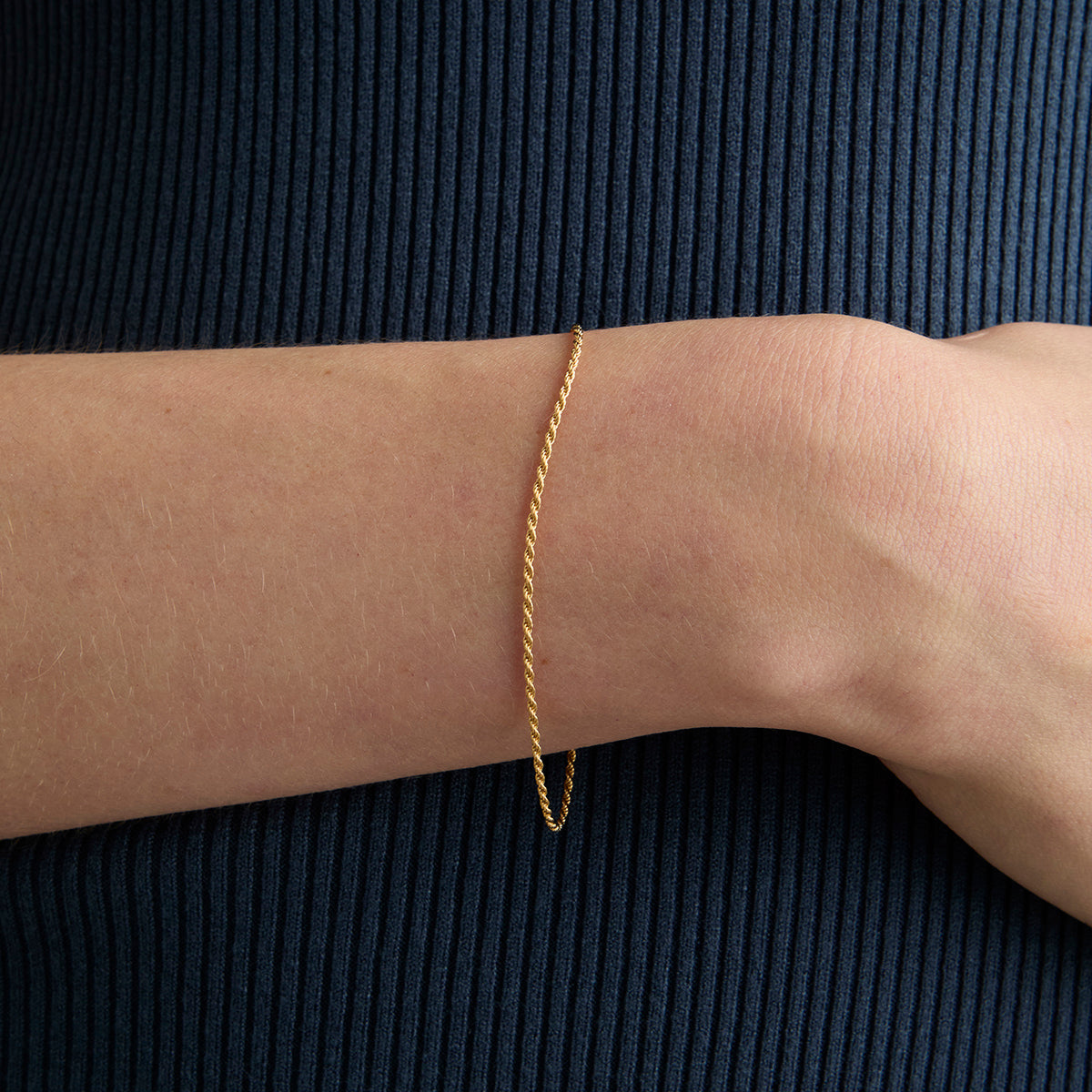 Essential Rope Chain Bracelet in Gold-Astrid & Miyu
