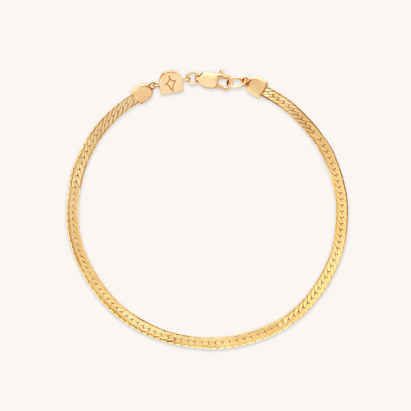 18k Gold Plated Jewellery - Essential Snake Chain Bracelet in Gold - Chain Bracelet - Astrid & Miyu