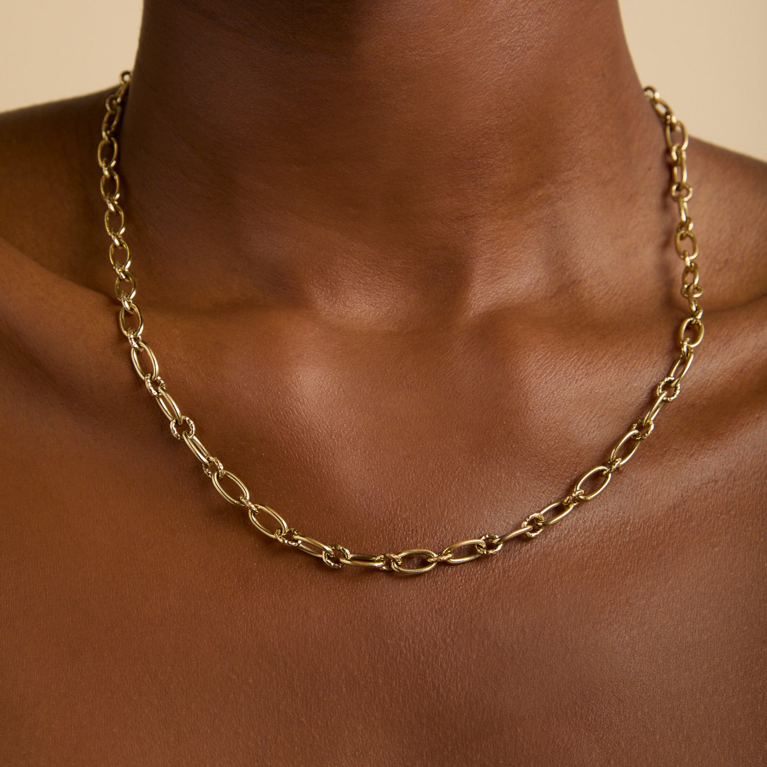 18k Gold Plated Jewellery - Bold Link Chain Necklace in Gold - Necklace - Astrid & Miyu