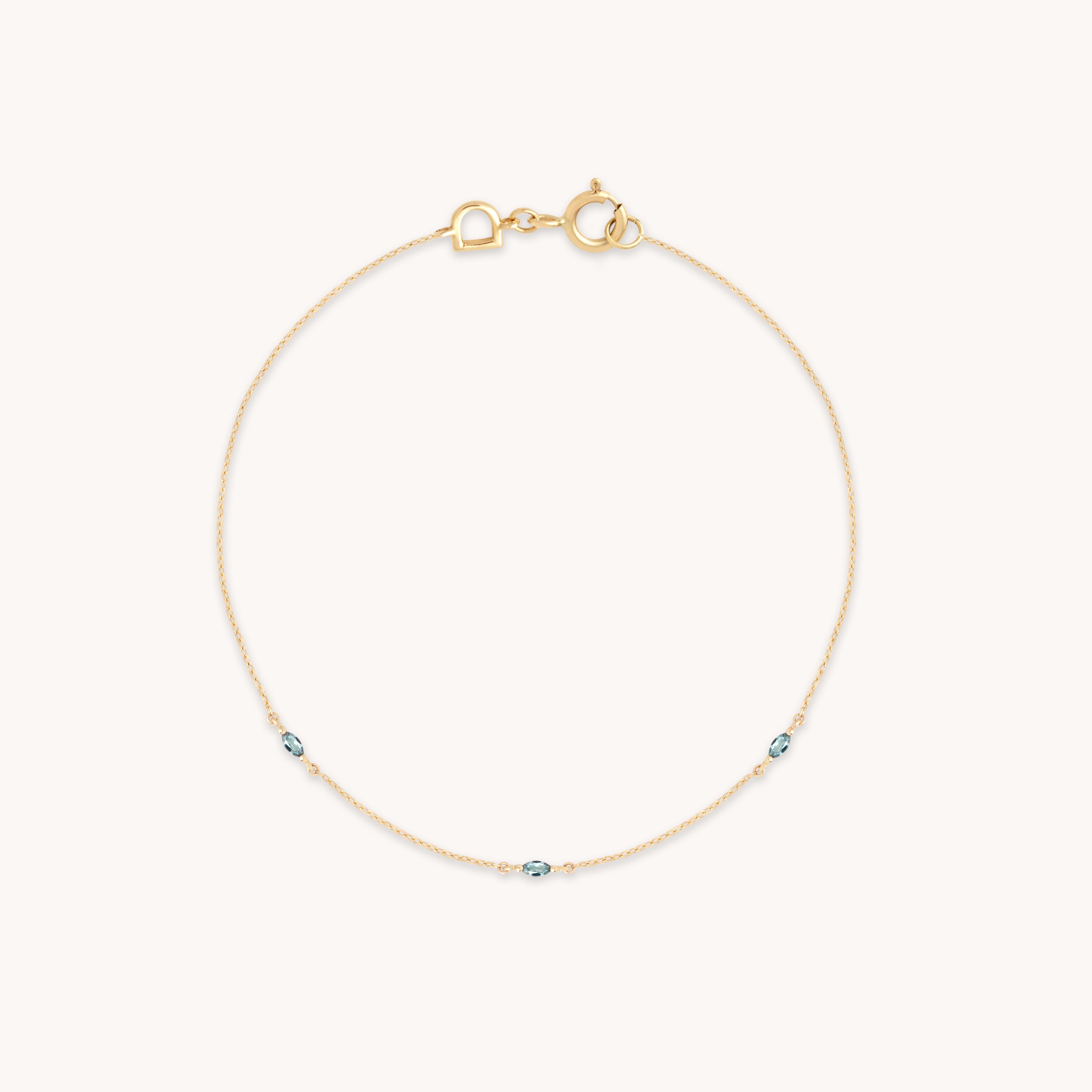 Bracelets - Alexandrite Charm Bracelet in Solid Gold - Charm Bracelets - Astrid & Miyu