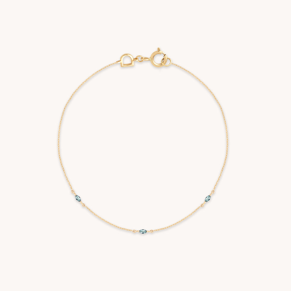 Bracelets - Alexandrite Charm Bracelet in Solid Gold - Charm Bracelets - Astrid & Miyu