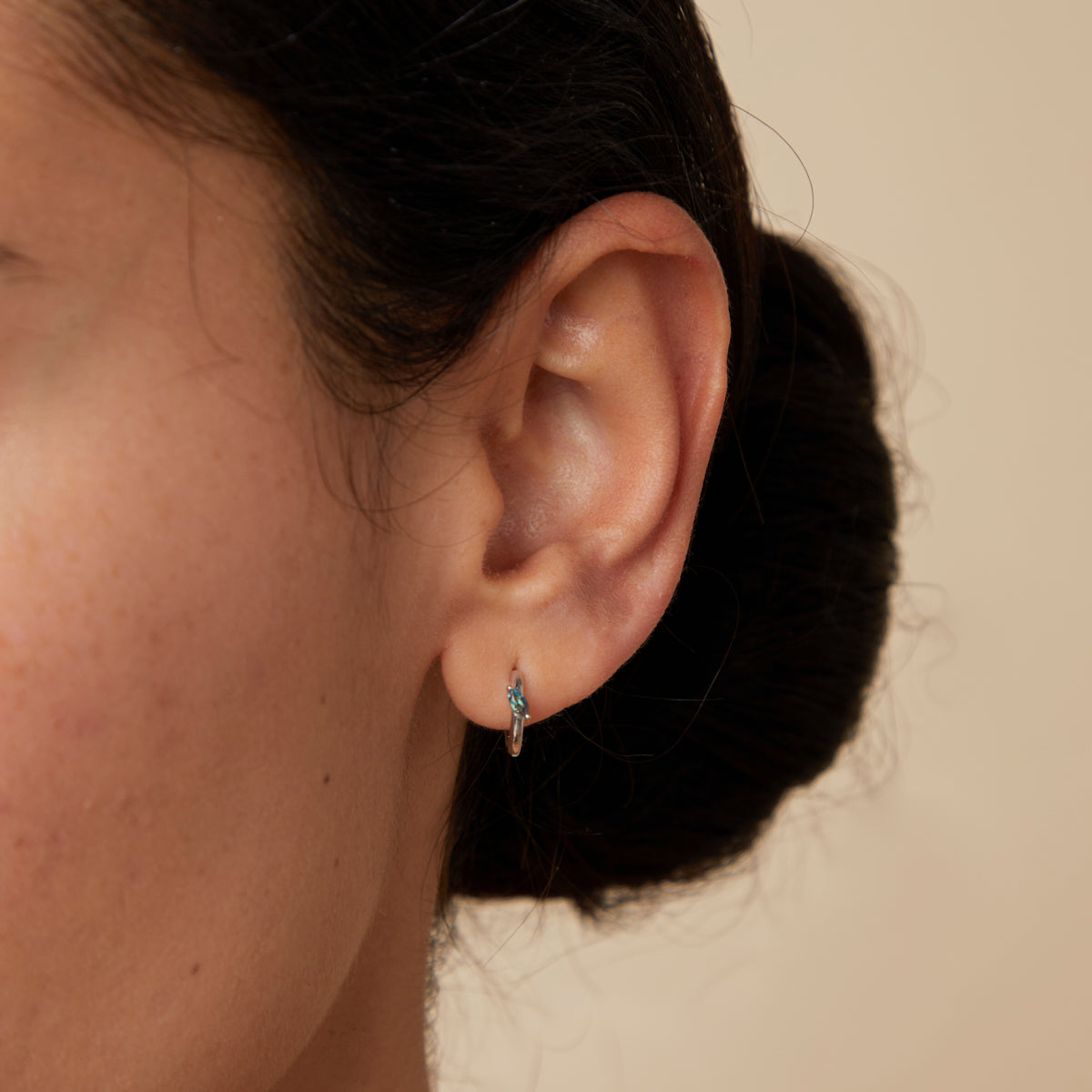 Earrings - Alexandrite Marquise Huggies in Solid White Gold - Huggies - Astrid & Miyu