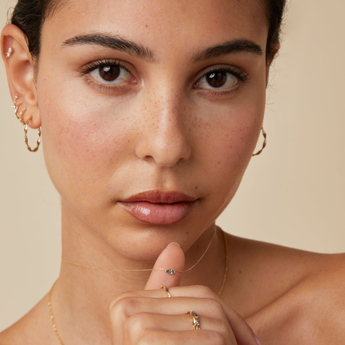 Gemstone Jewellery - Alexandrite Marquise Necklace in Solid Gold - Charm Necklaces - Astrid & Miyu