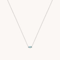 Gemstone Jewellery - Alexandrite Marquise Necklace in Solid White Gold - Charm Necklaces - Astrid & Miyu