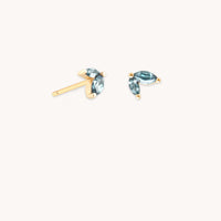 Earrings - Alexandrite Marquise Studs in Solid Gold - Stud Earrings - Astrid & Miyu