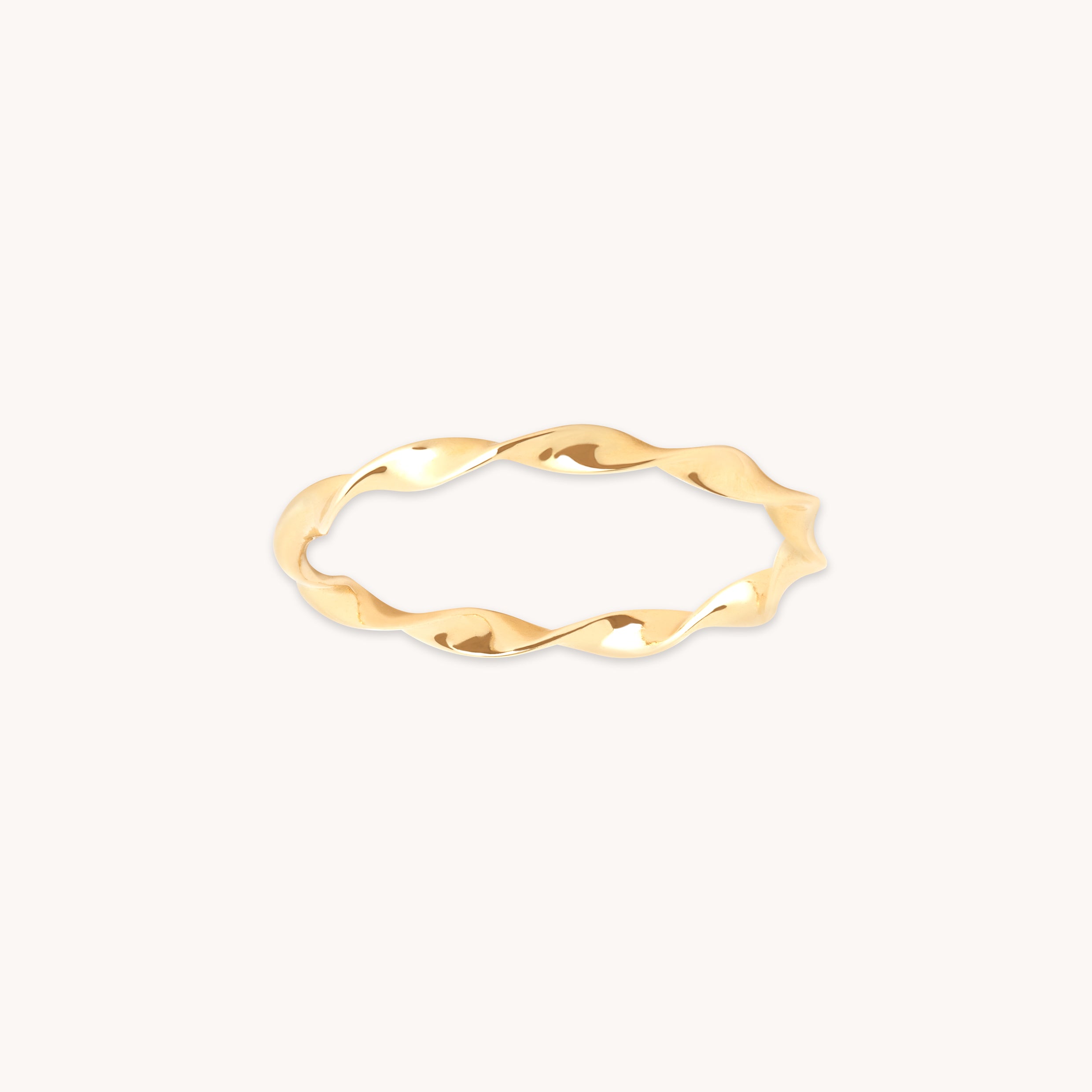 Rings - Twist Band Ring in Solid Gold - Band Rings - Astrid & Miyu