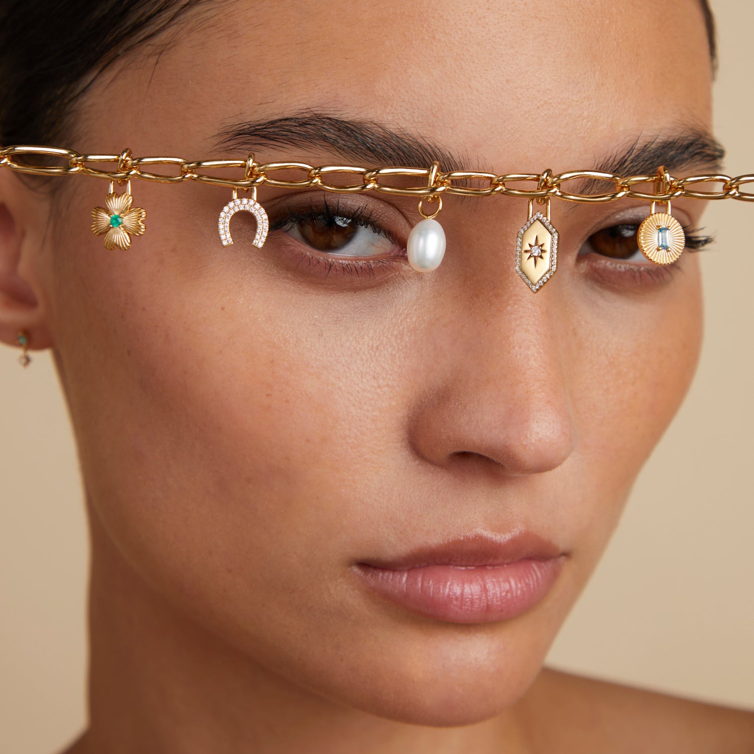 18k Gold Plated Jewellery - Clover Talisman Charm in Gold - Talisman Charm - Astrid & Miyu