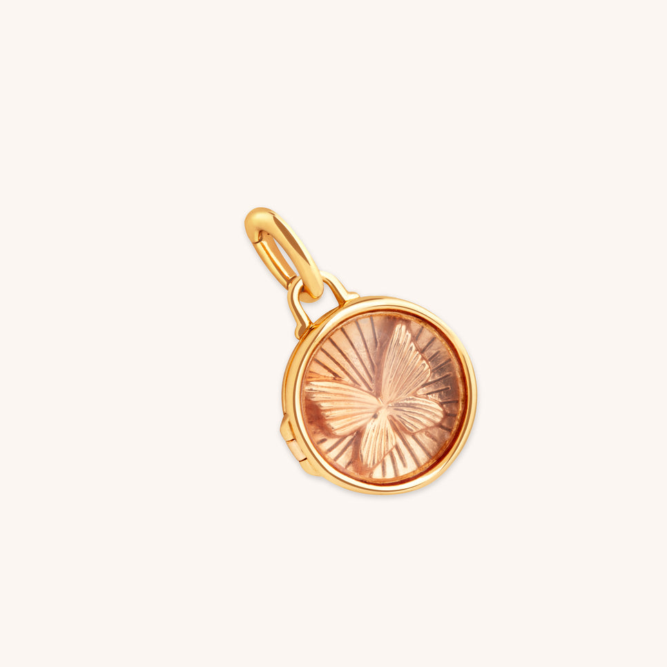 18k Gold Plated Jewellery - Butterfly Talisman Charm in Gold - Talisman Charm - Astrid & Miyu