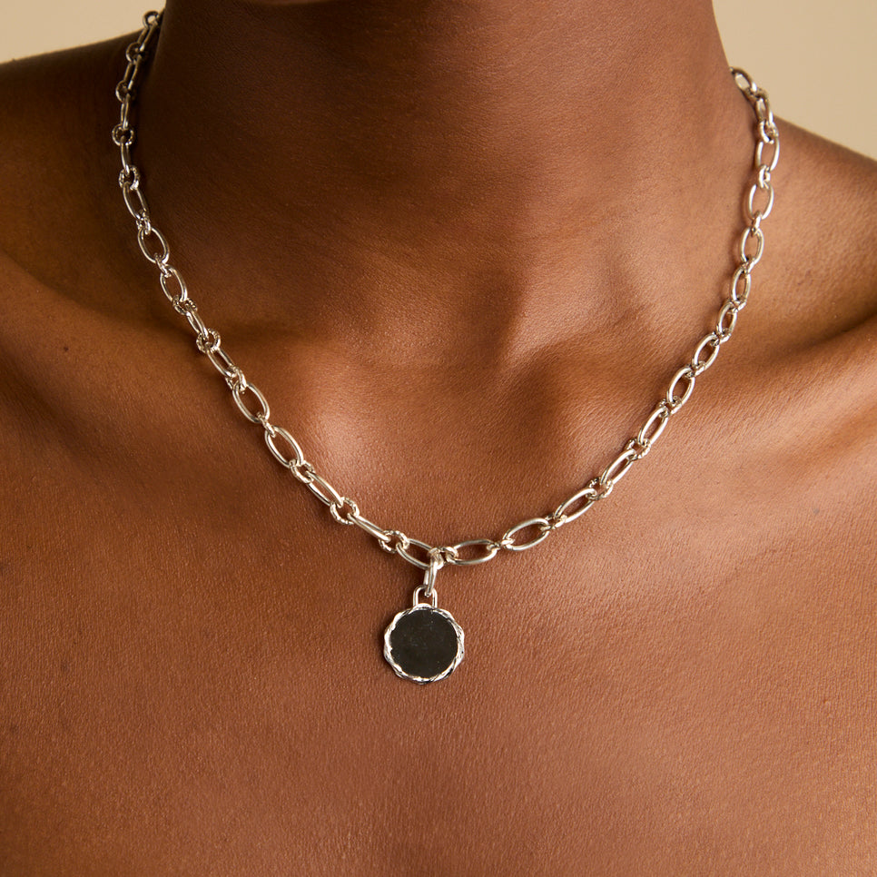 Hoop Charms - Coin Talisman Charm in Silver - Talisman Charm - Astrid & Miyu