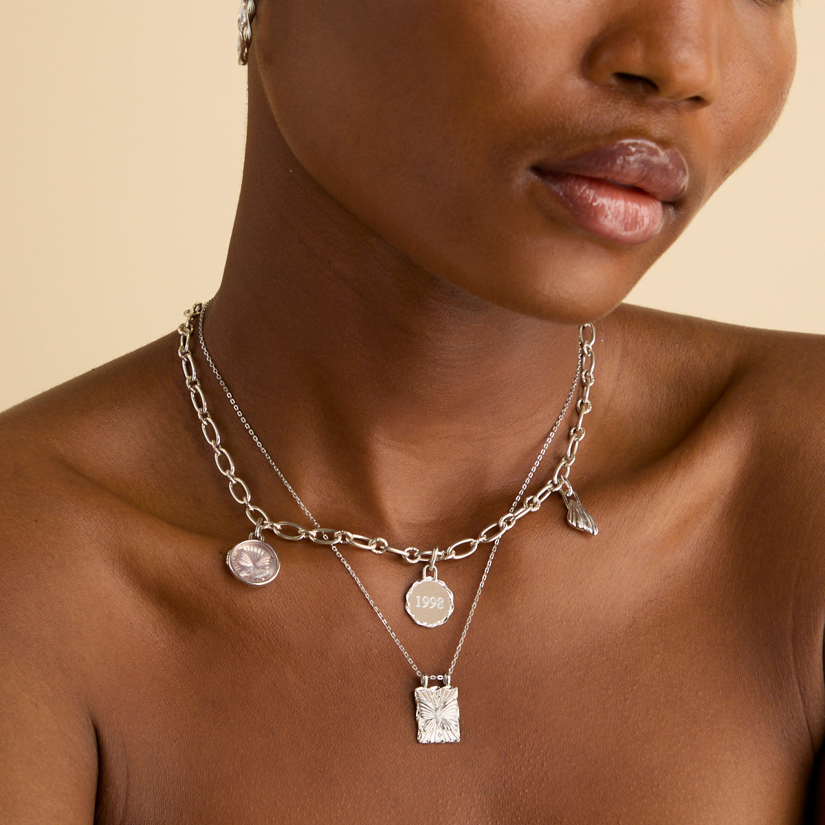 Hoop Charms - Coin Talisman Charm in Silver - Talisman Charm - Astrid & Miyu