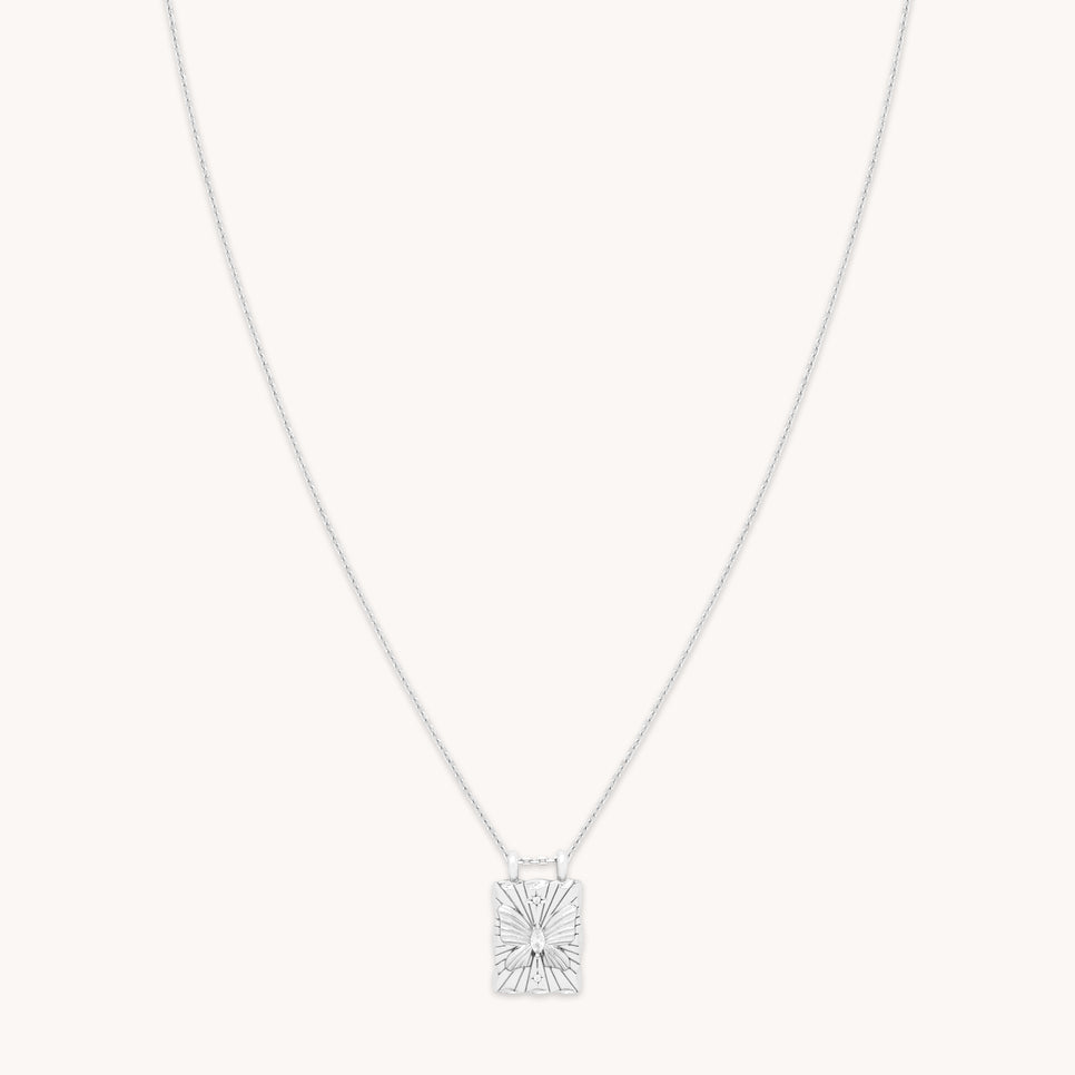 Gemstone Necklaces - Butterfly Pendant Necklace in Silver - Pendant Necklace - Astrid & Miyu