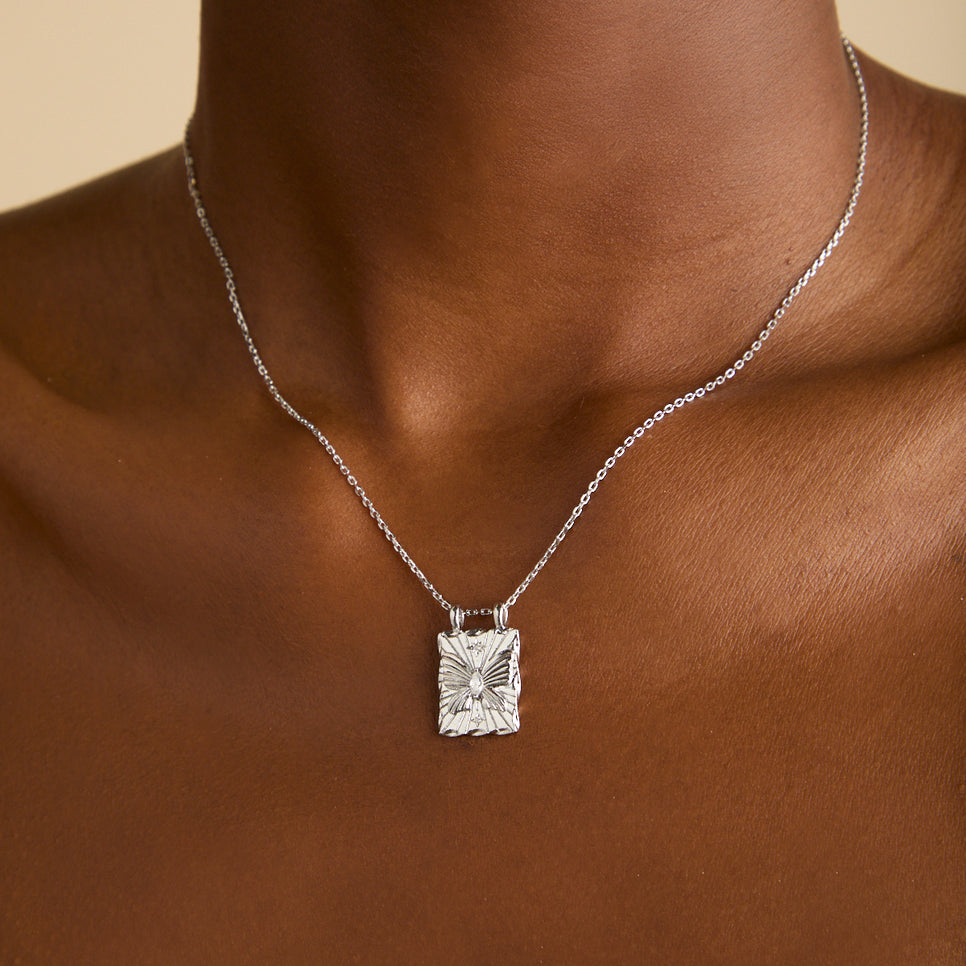 Gemstone Necklaces - Butterfly Pendant Necklace in Silver - Pendant Necklace - Astrid & Miyu