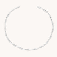Necklaces & Bracelets - Twist Cuff Necklace in Silver - Necklace - Astrid & Miyu