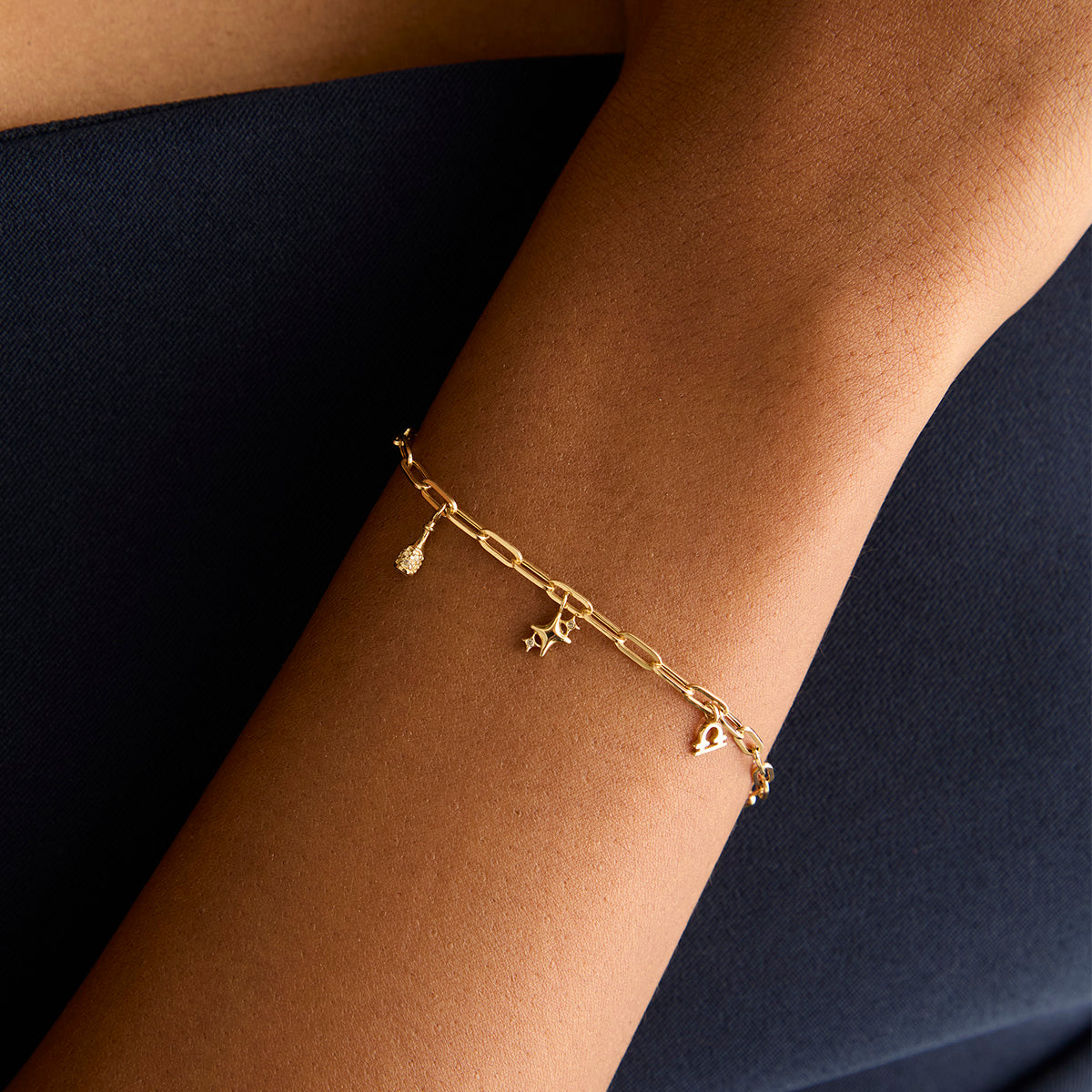 Motif Charms - Cosmic Cluster Charm 9k Gold - Charms & Pendants - Astrid & Miyu