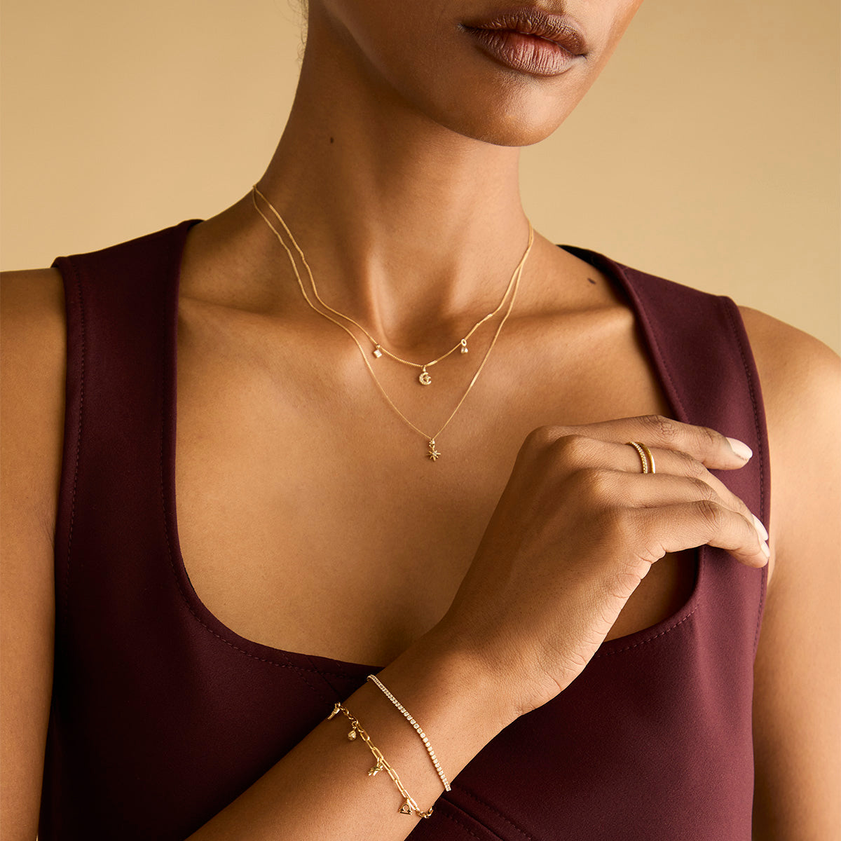 Birthstone Charms - Diamond Pear Charm 9k Gold - Charms & Pendants - Astrid & Miyu