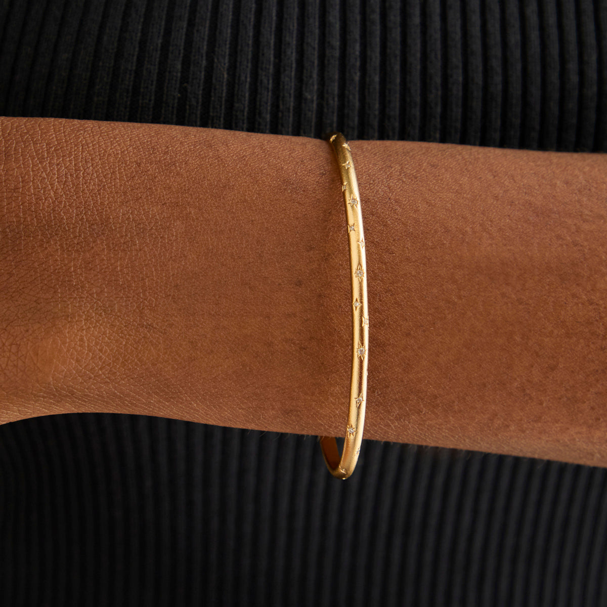 18k Gold Plated Jewellery - Cosmic Star Cuff in Gold - Bracelet - Astrid & Miyu
