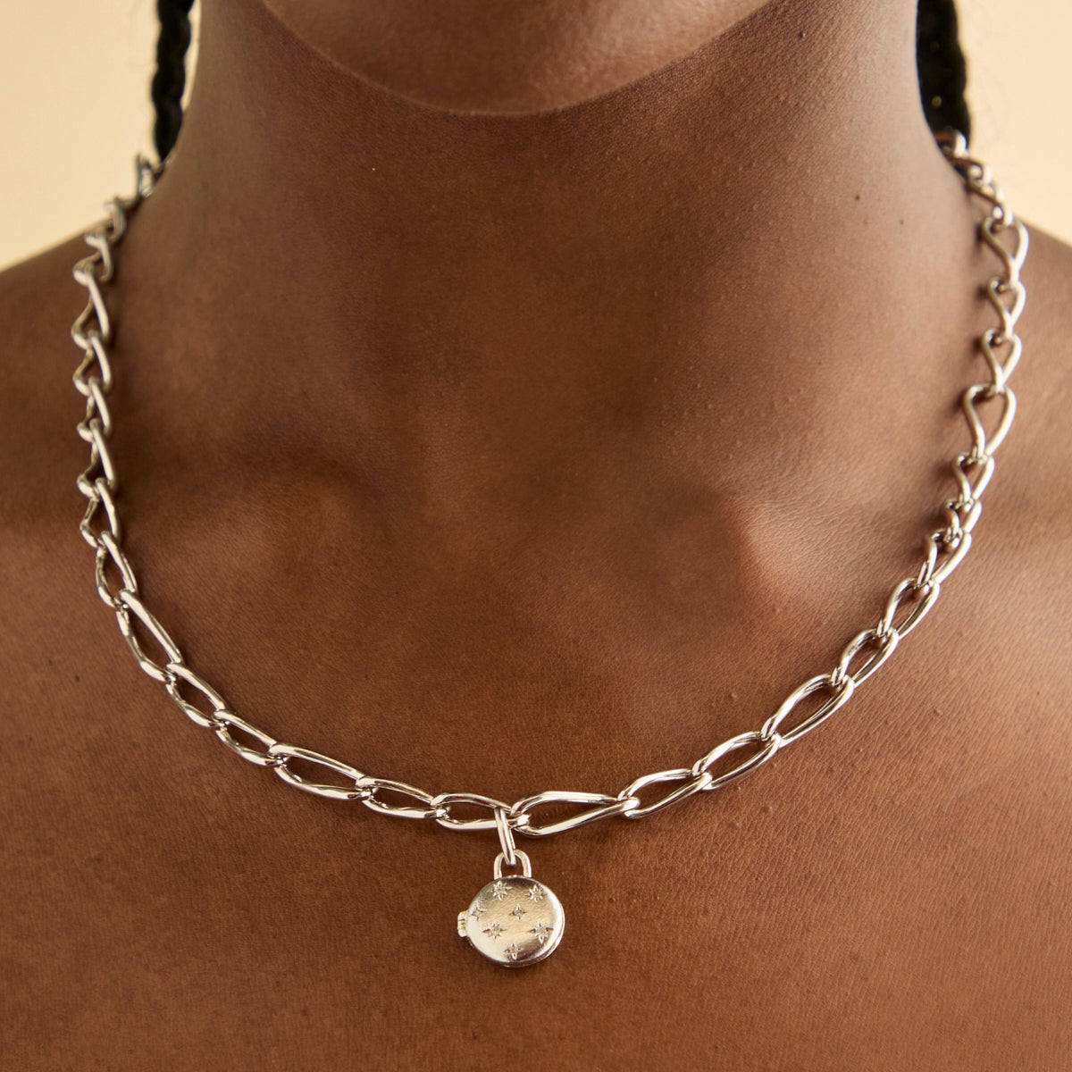 Hoop Charms - Cosmic Locket Talisman Charm in Silver - Talisman Charm - Astrid & Miyu