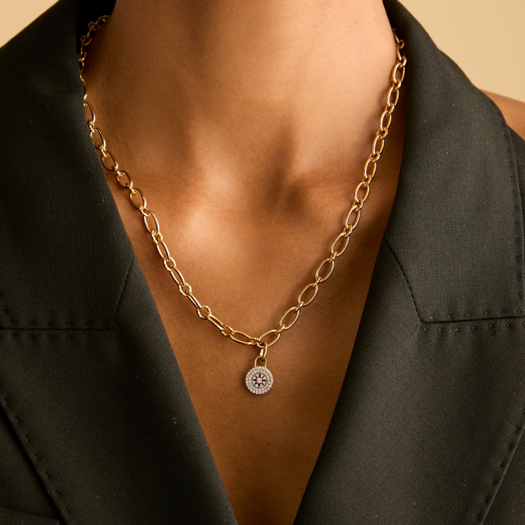 18k Gold Plated Jewellery - Pavé Star Charm in Gold - Talisman Charm - Astrid & Miyu