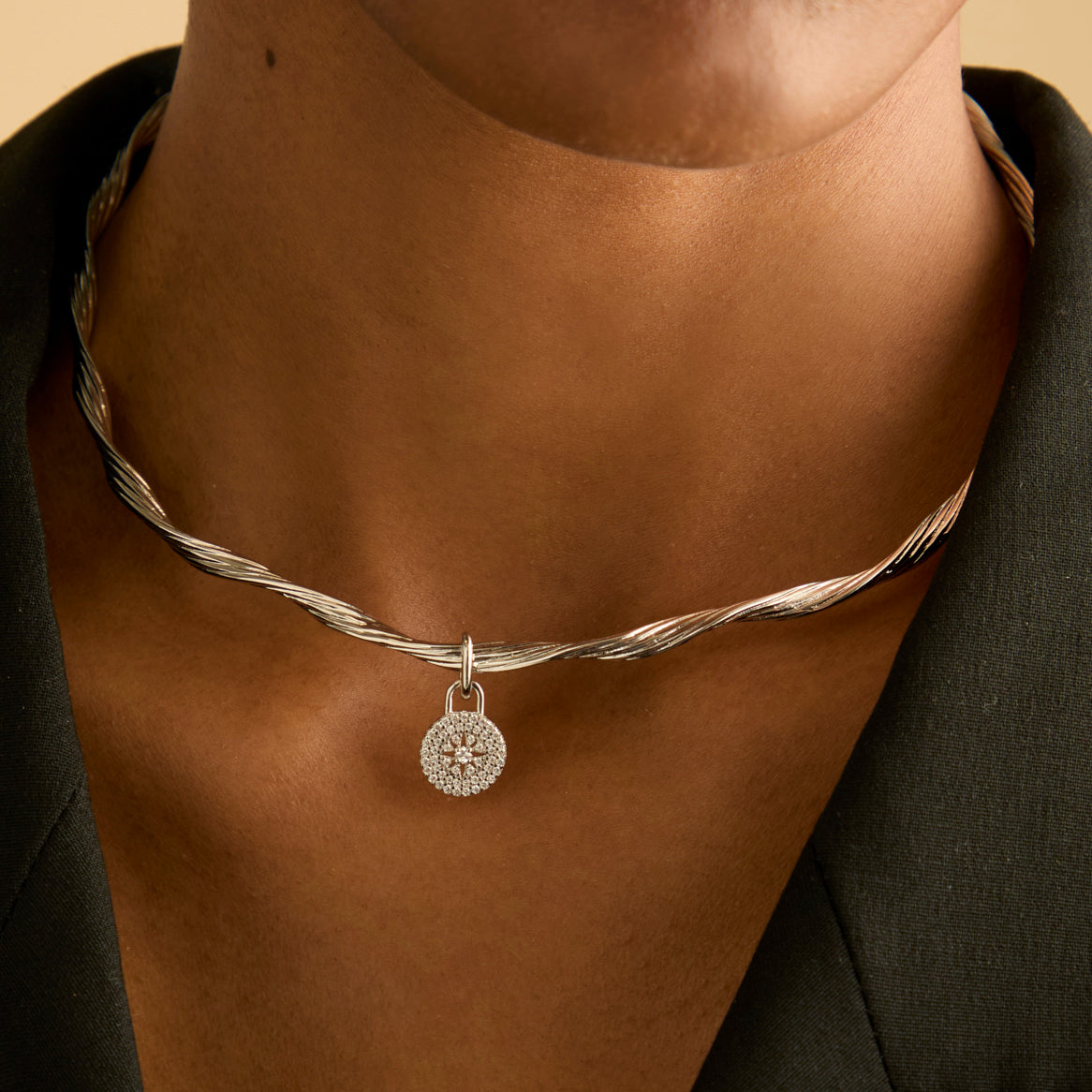 Hoop Charms - Pavé Star Charm in Silver - Talisman Charm - Astrid & Miyu