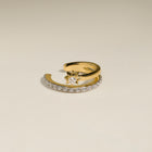 Cosmic Illusion Crystal Ear Cuff in Gold-Astrid & Miyu