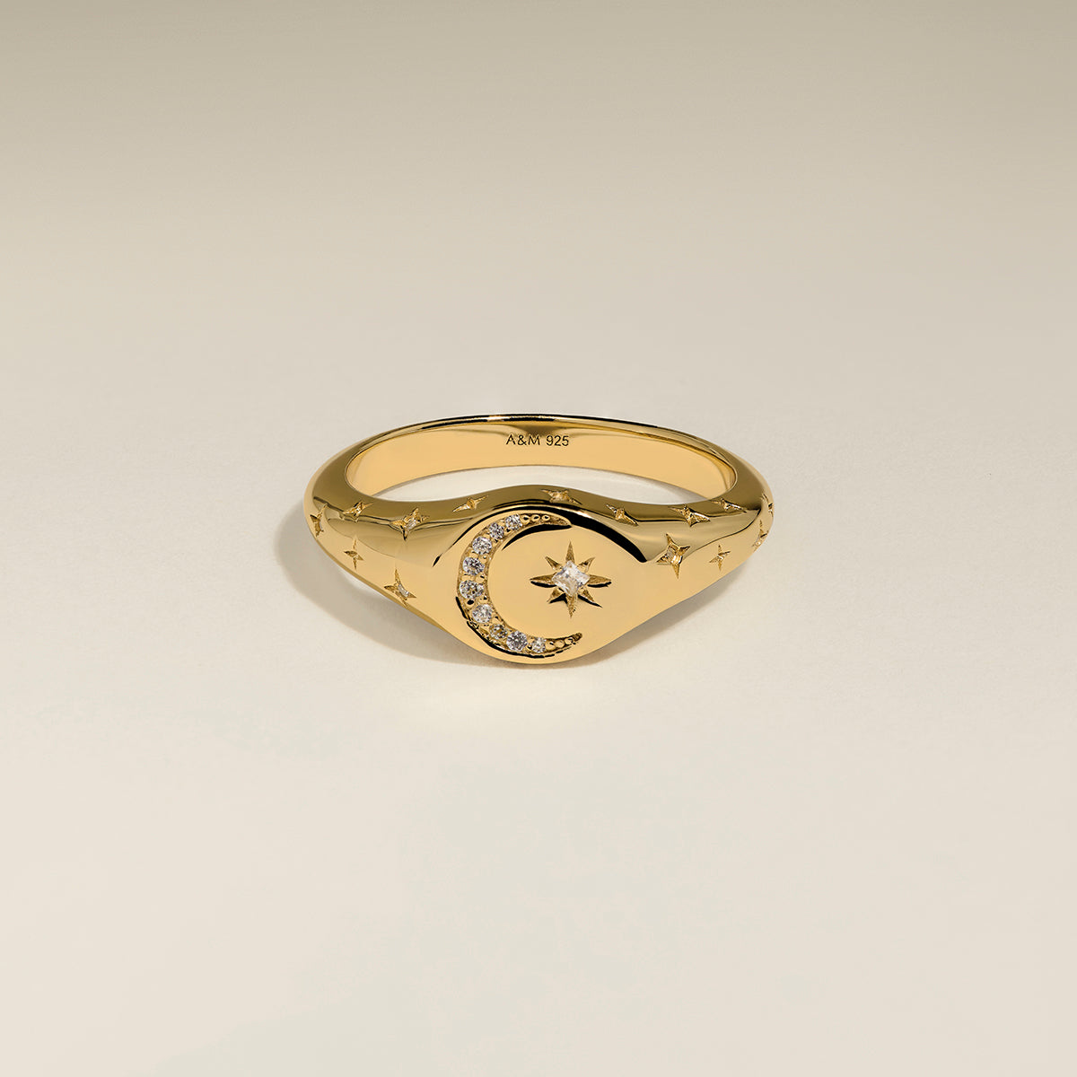 Cosmic Signet Ring in Gold