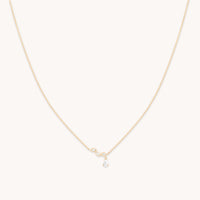 Gold Necklaces - Diamond Marquise Drop Pendant Necklace in Solid Gold - Pendant Necklaces - Astrid & Miyu
