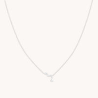 Gold Necklaces - Diamond Marquise Drop Pendant Necklace in Solid White Gold - Pendant Necklaces - Astrid & Miyu