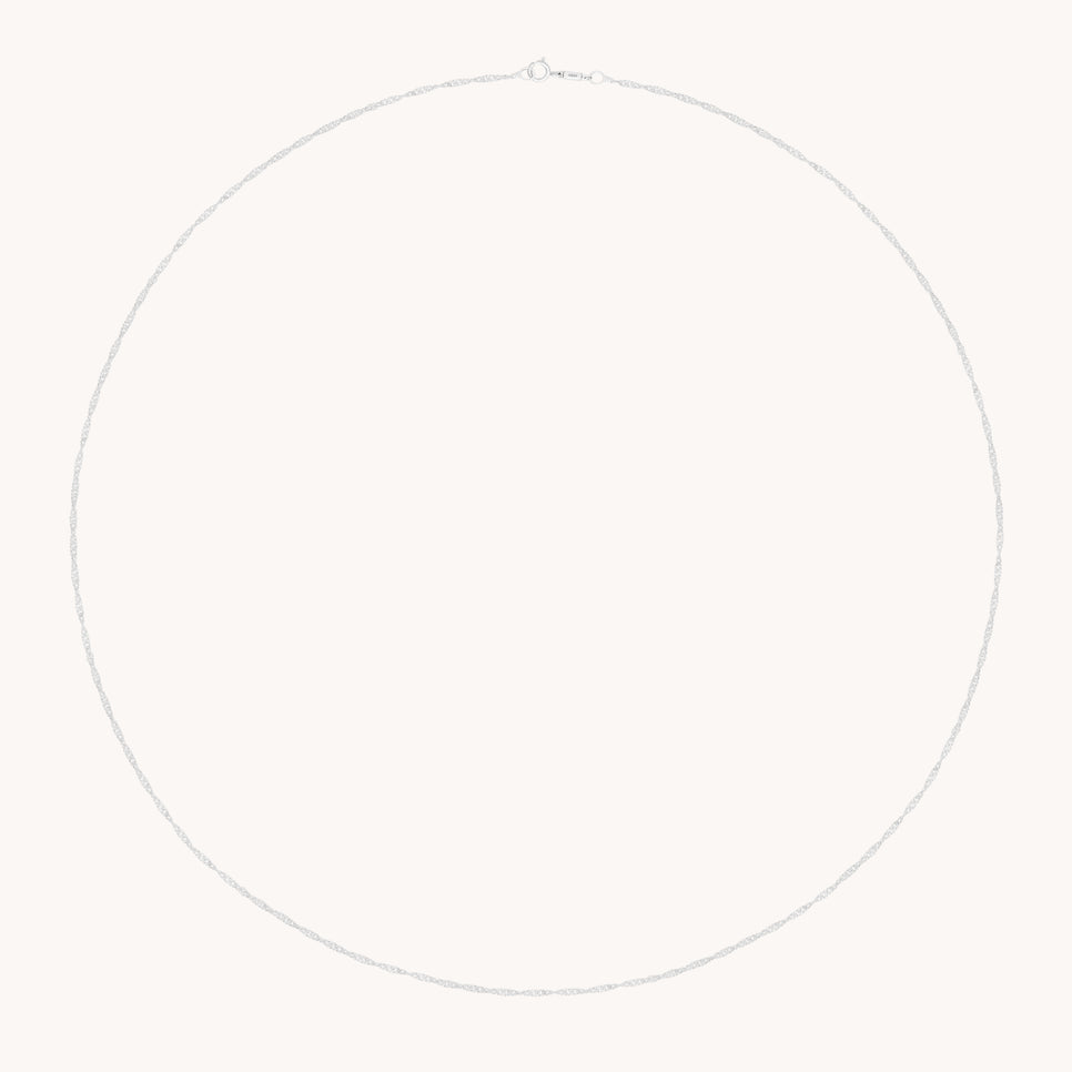 Astrid Chain Necklace in Solid White Gold-Astrid & Miyu